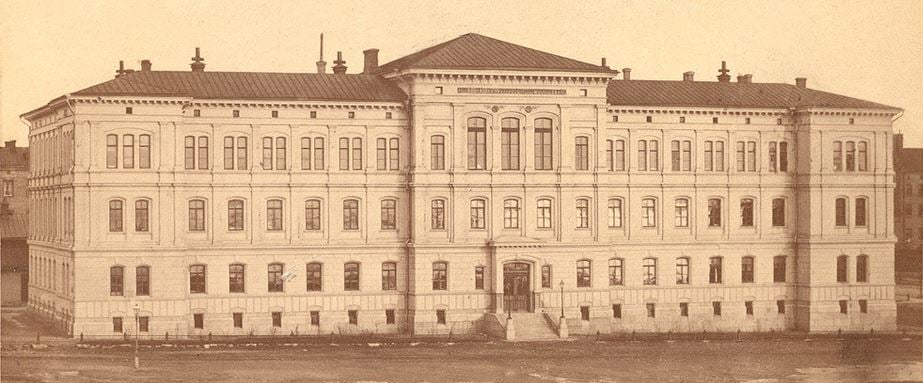 Polyteknillisen opiston rakennus Hietalahdentorilla, 1886. Aalto-yliopiston arkisto